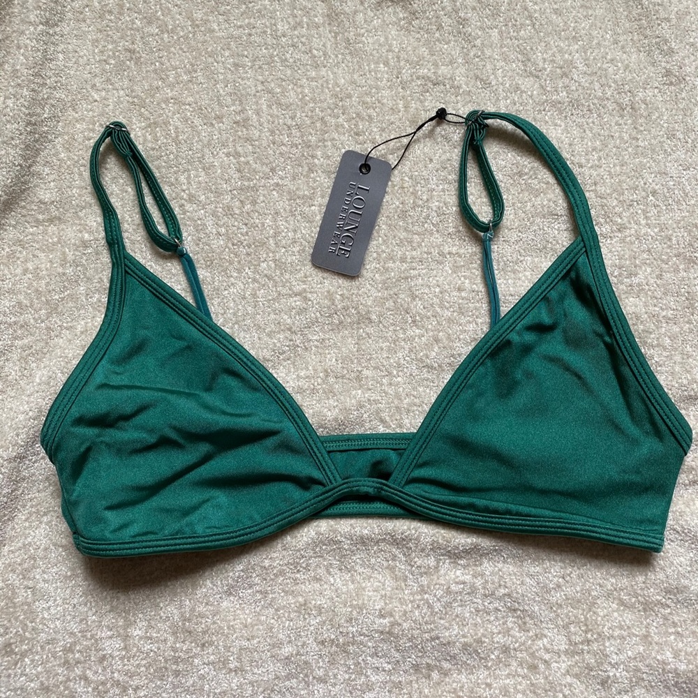 Lounge Swimwear Antigua Triangle Swim Top (Green)